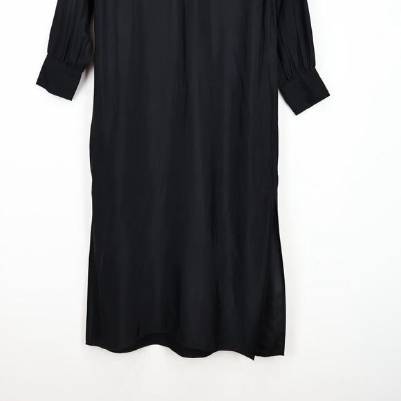 J.Crew Bungalow Dress Drapey Viscose Twill Black Size XXS NWT - Picture 5 of 9